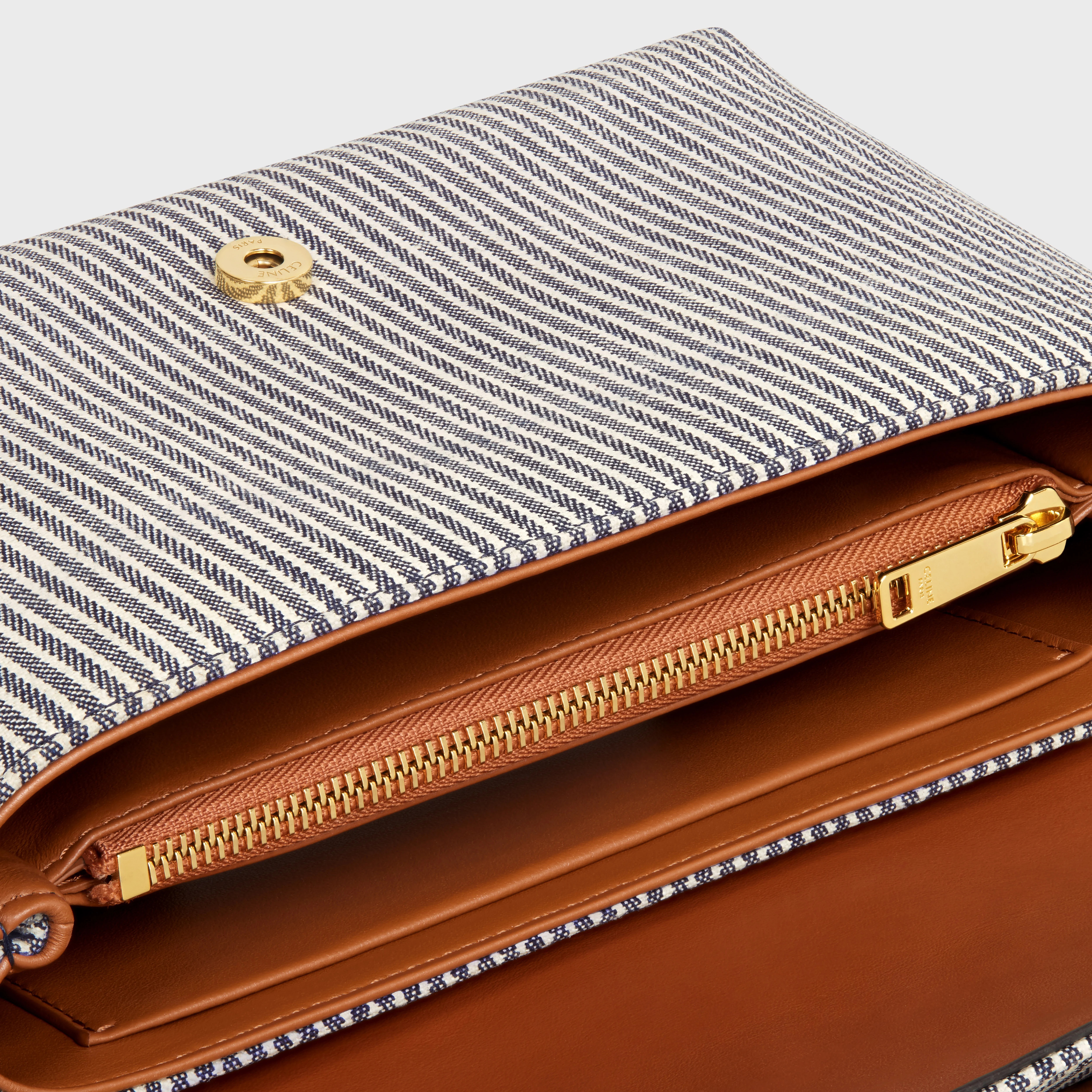 Medium Celine Victoire Bag in striped textile - 4