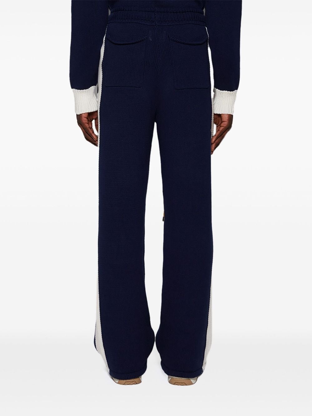 letter-patch drawstring trousers - 5