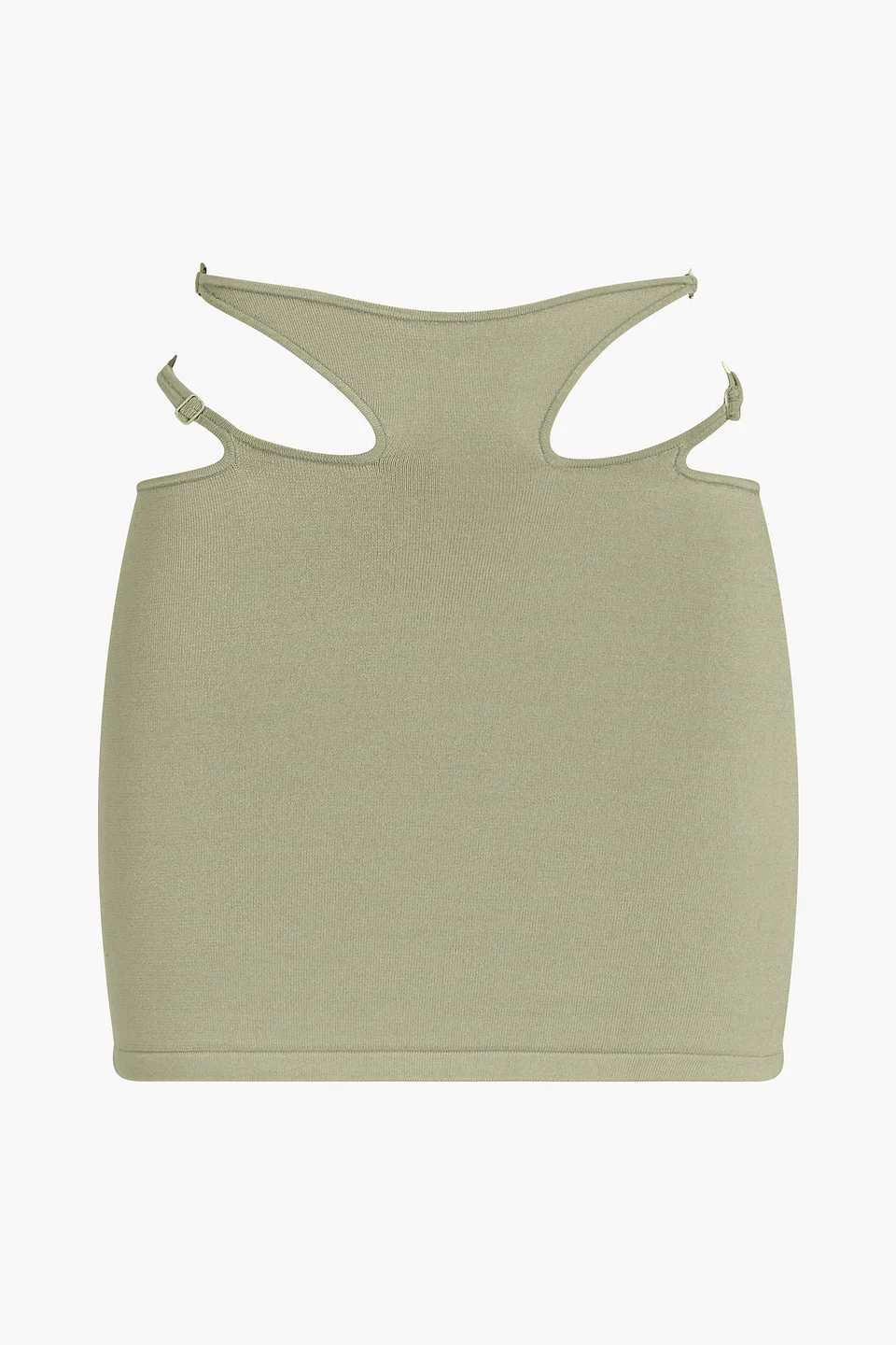 Cutout stretch-ponte mini skirt - 1