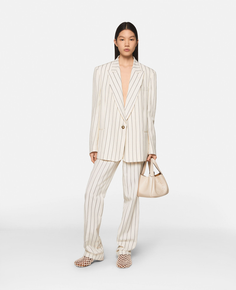 Stella McCartney Striped Mid-Rise Straight-Leg Trousers outlook