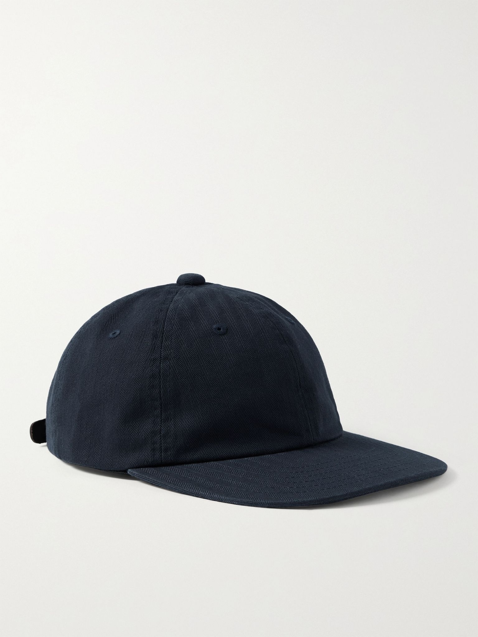 Herringbone Cotton Baseball Cap - 1