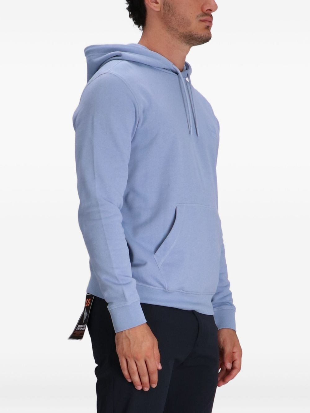 logo-patch cotton hoodie - 3