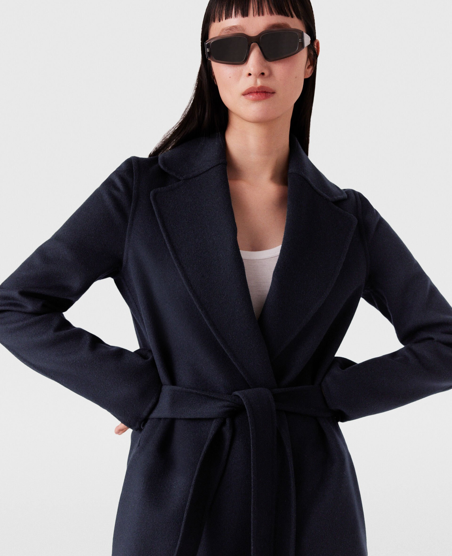 Double-Faced Belted Trench Coat - 4