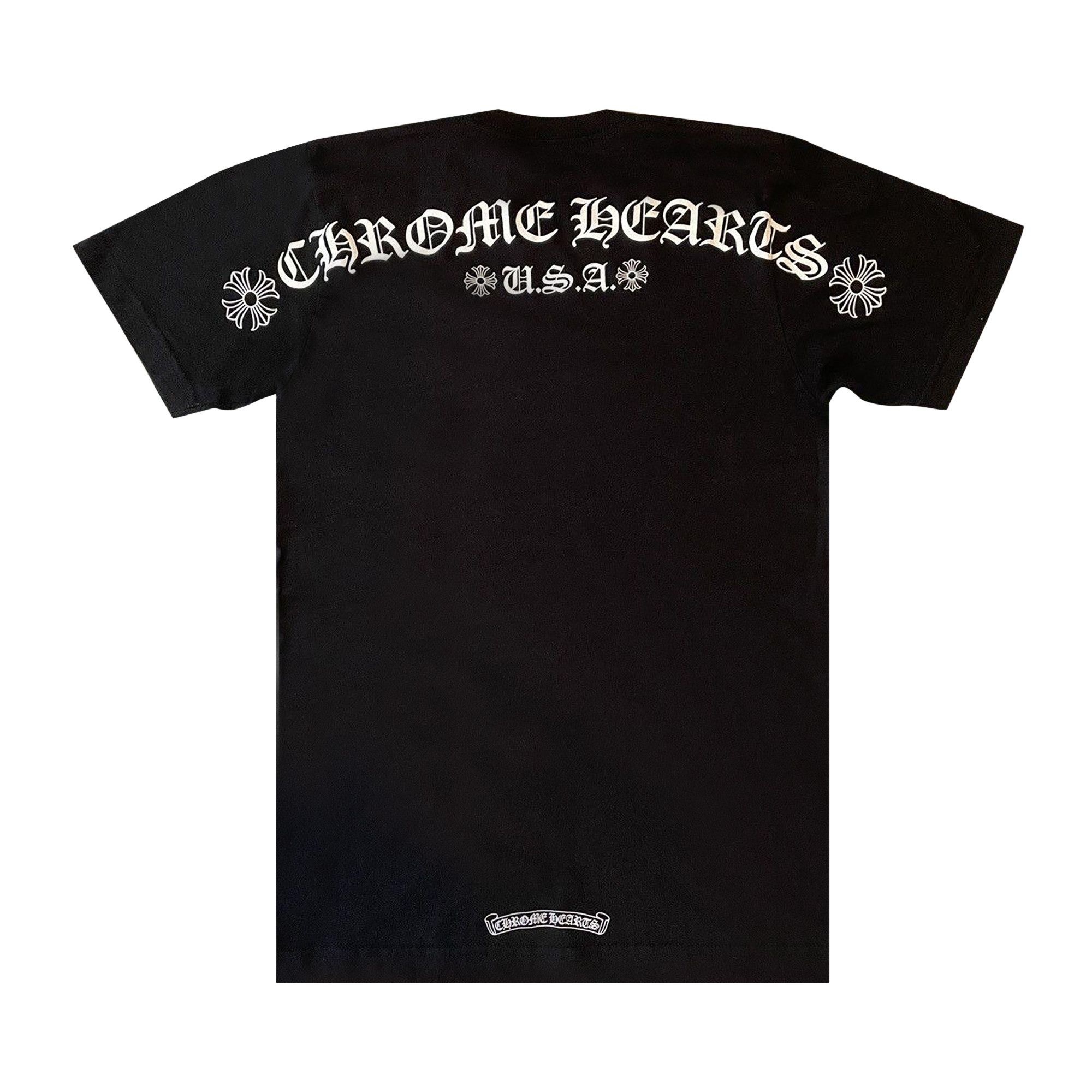 Chrome Hearts Scroll Logo Pocket Tee 'Black' - 2