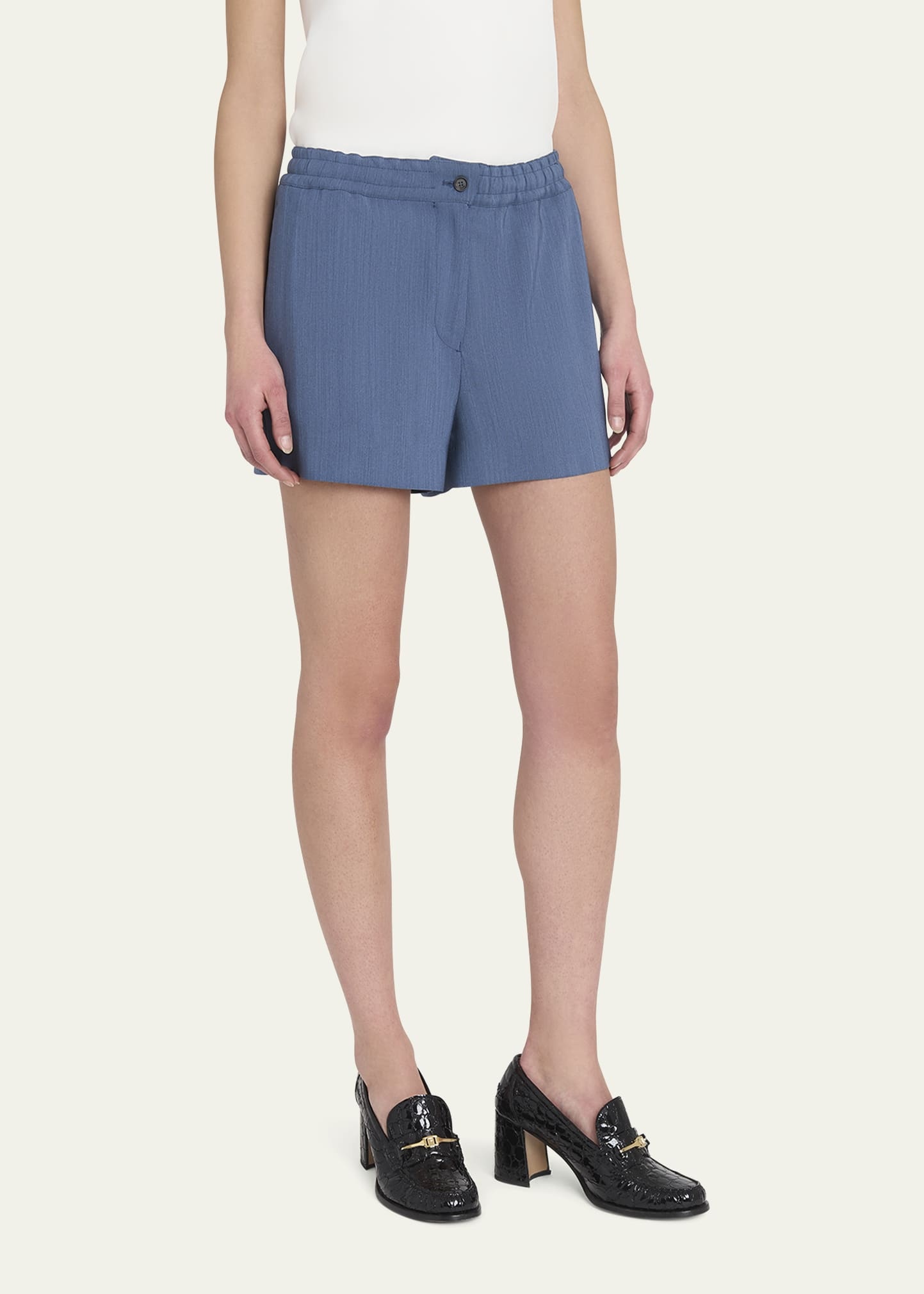 Wool Faille Shorts - 4