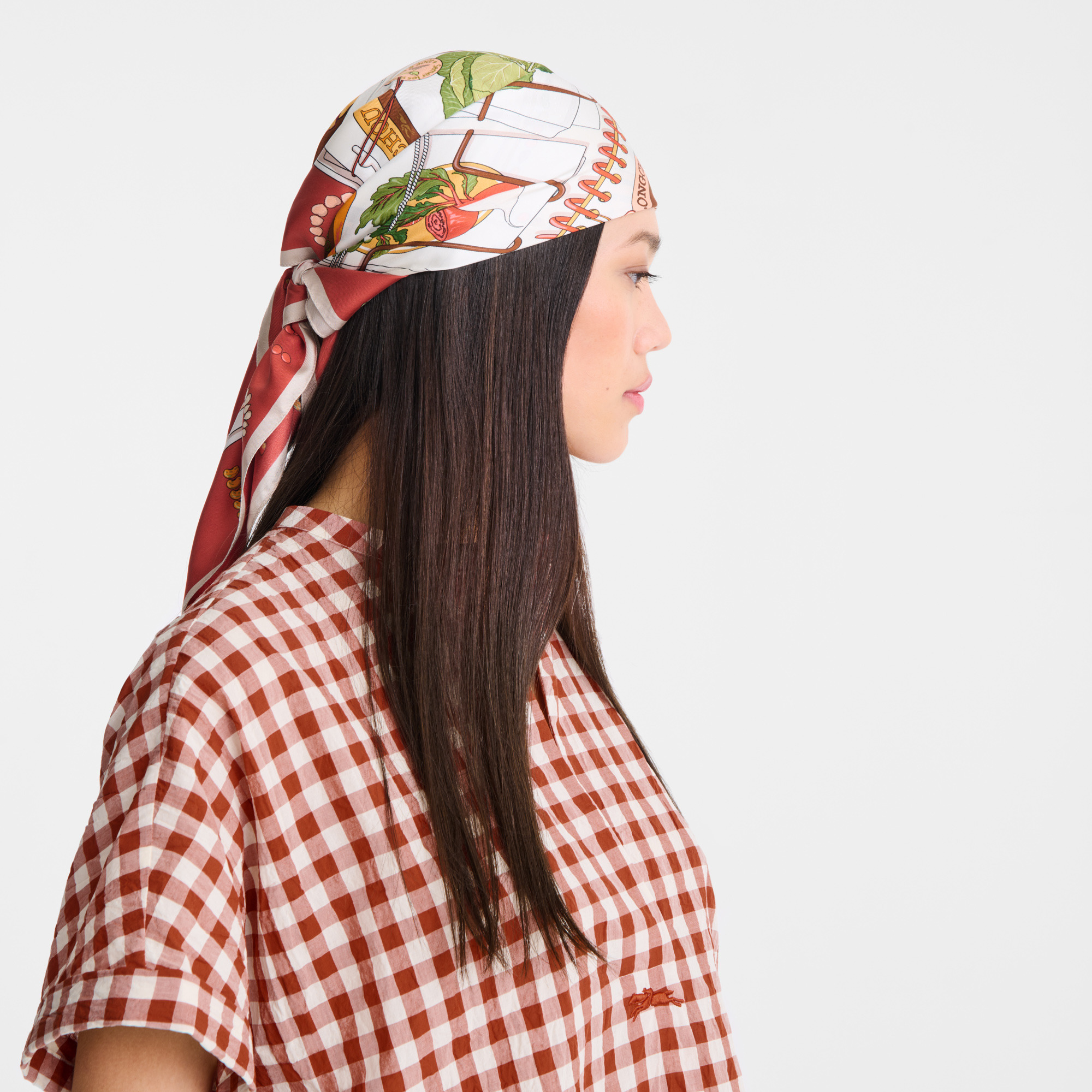 In the Vegetable Garden Silk scarf 70 Tomato - OTHER - 2