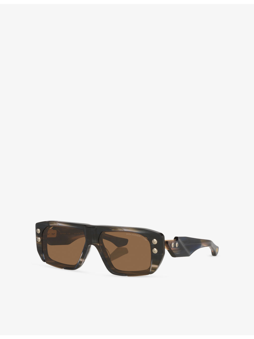 D4000477 Hyper-1183 Rectangular-Frame Acetate Sunglasses - 2