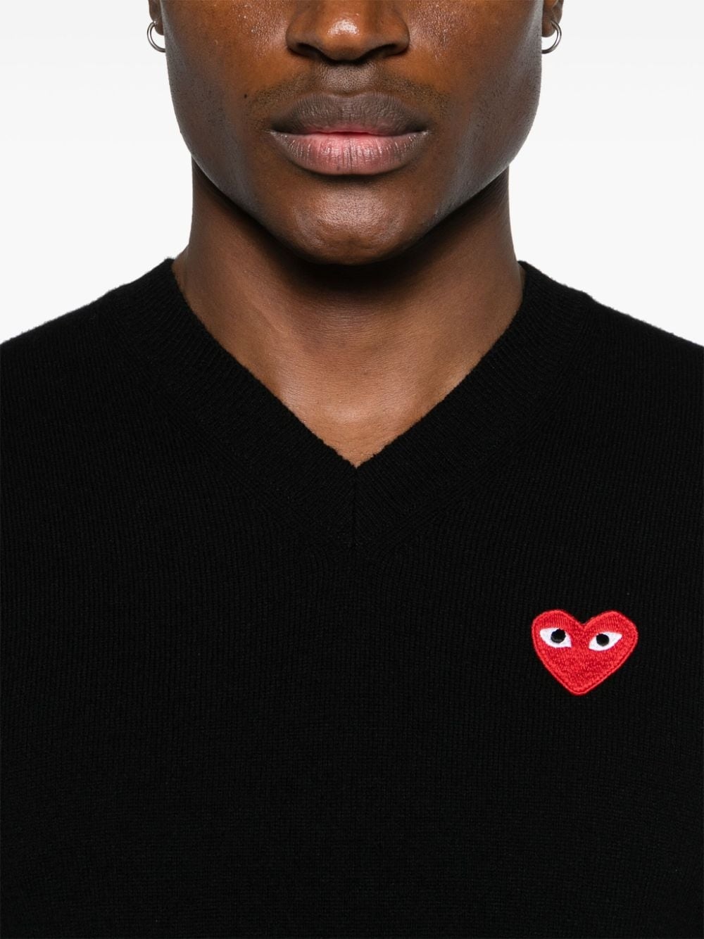 Heart-patch wool jumper - 6