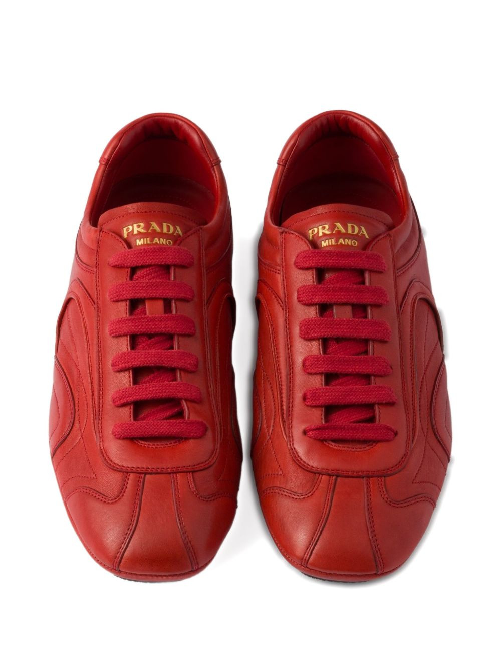 Antiqued nappa leather sneakers - 4