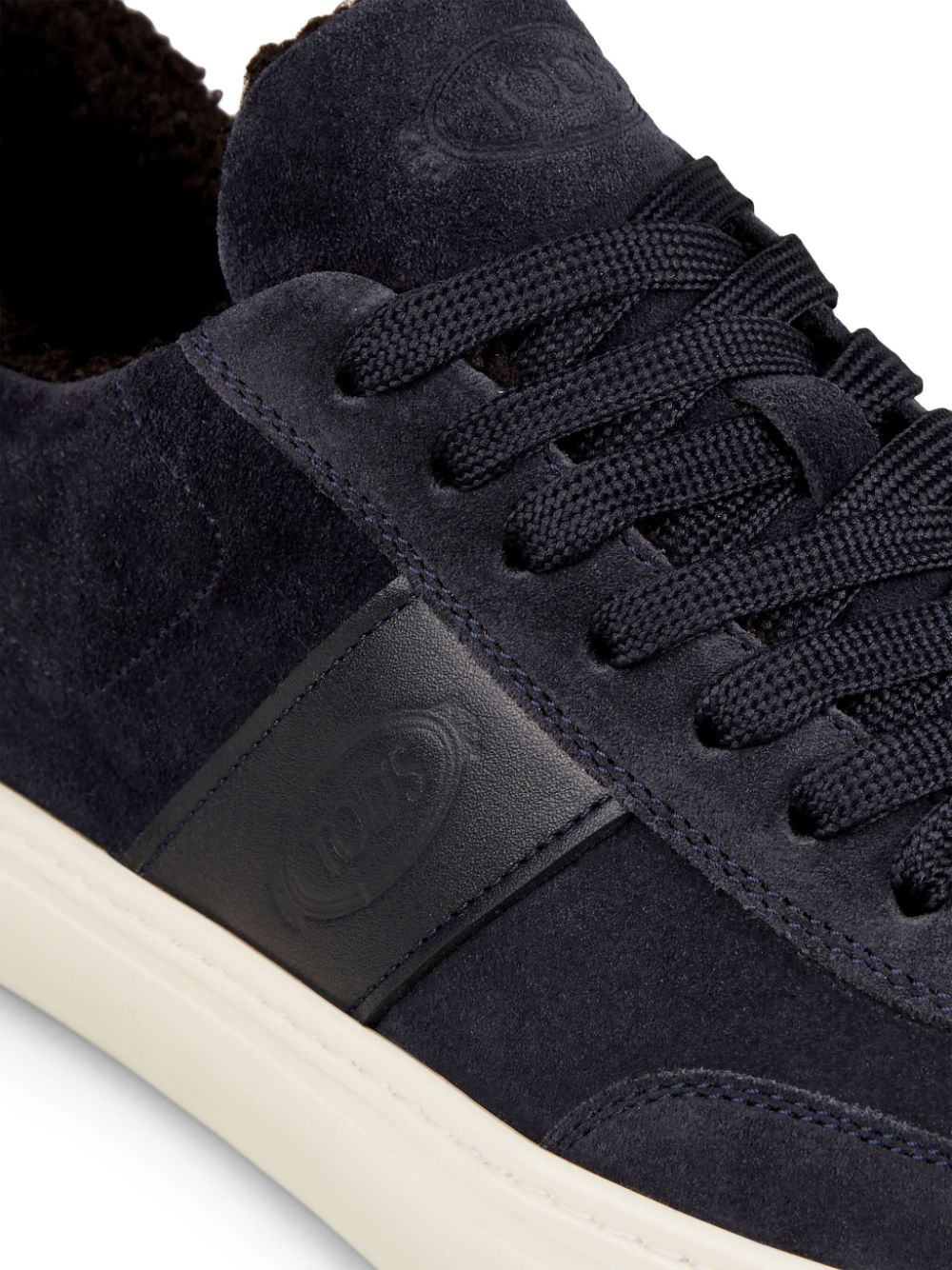 suede shearling-lined sneakers - 5