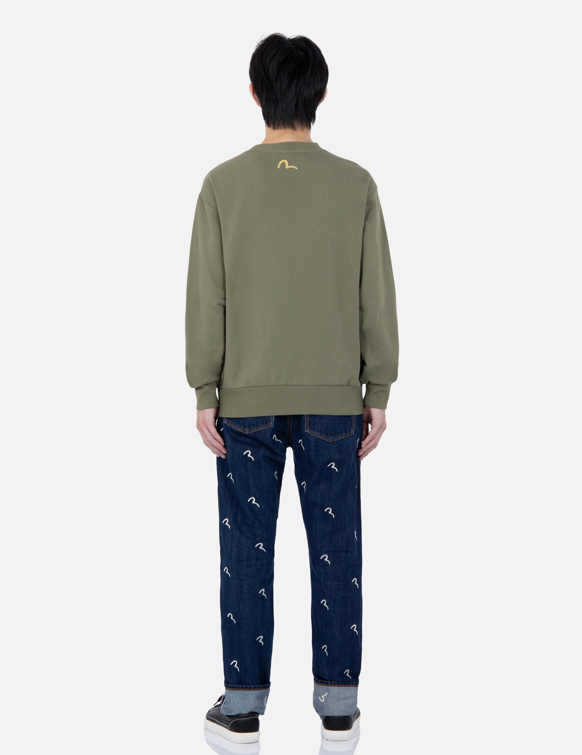 ALLOVER SEAGULL EMBROIDERY SLIM-FIT DENIM JEANS #2010 - 6