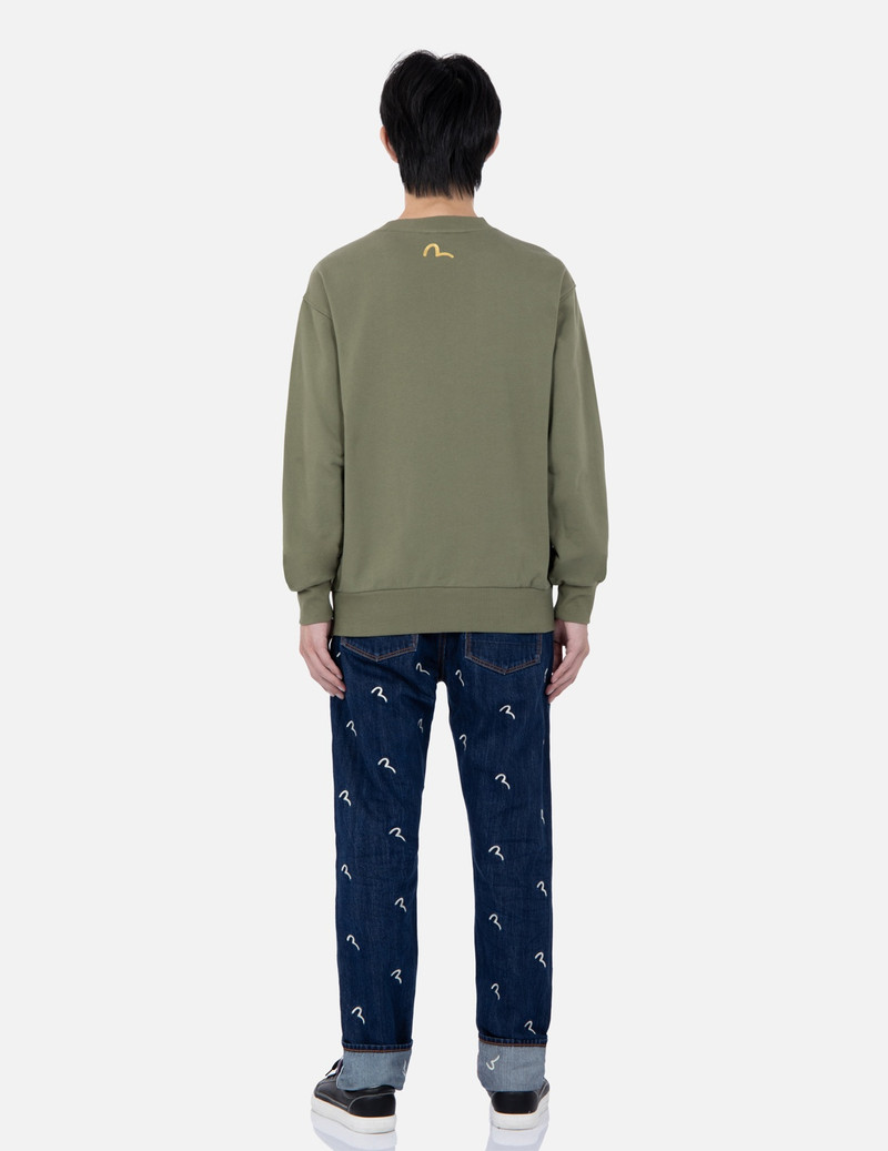 ALLOVER SEAGULL EMBROIDERY SLIM-FIT DENIM JEANS #2010 6