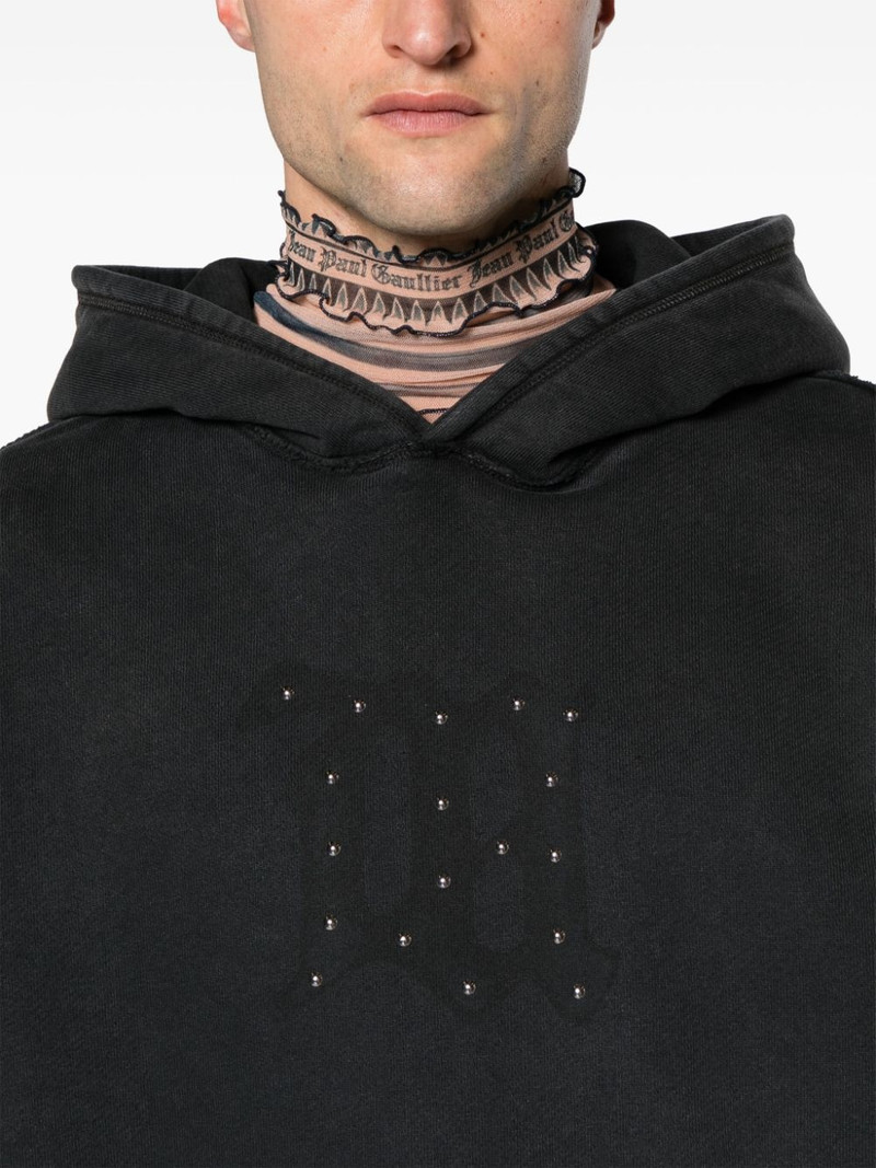 logo-print cotton hoodie 5