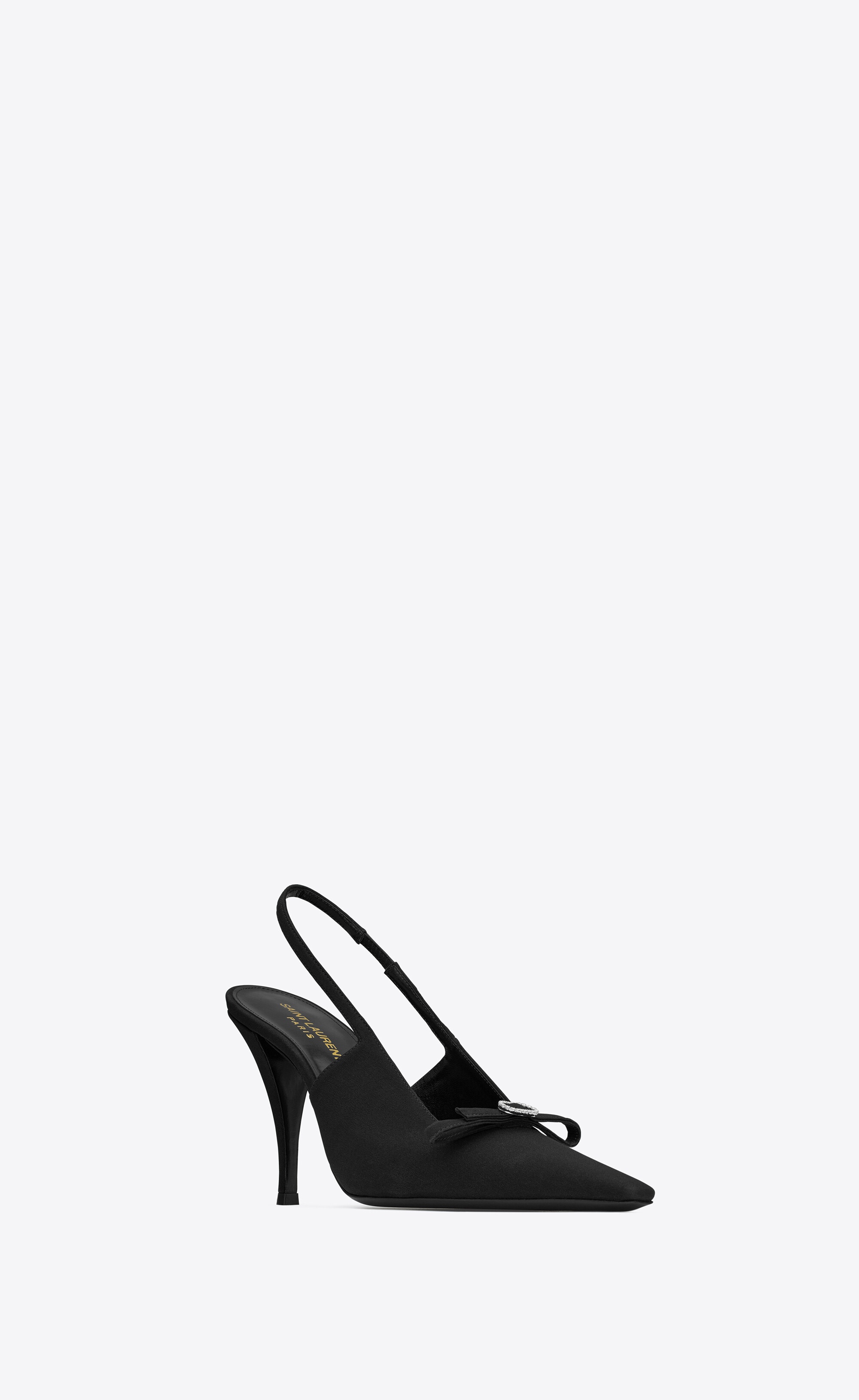 sadie slingback pumps in crepe de chine - 3