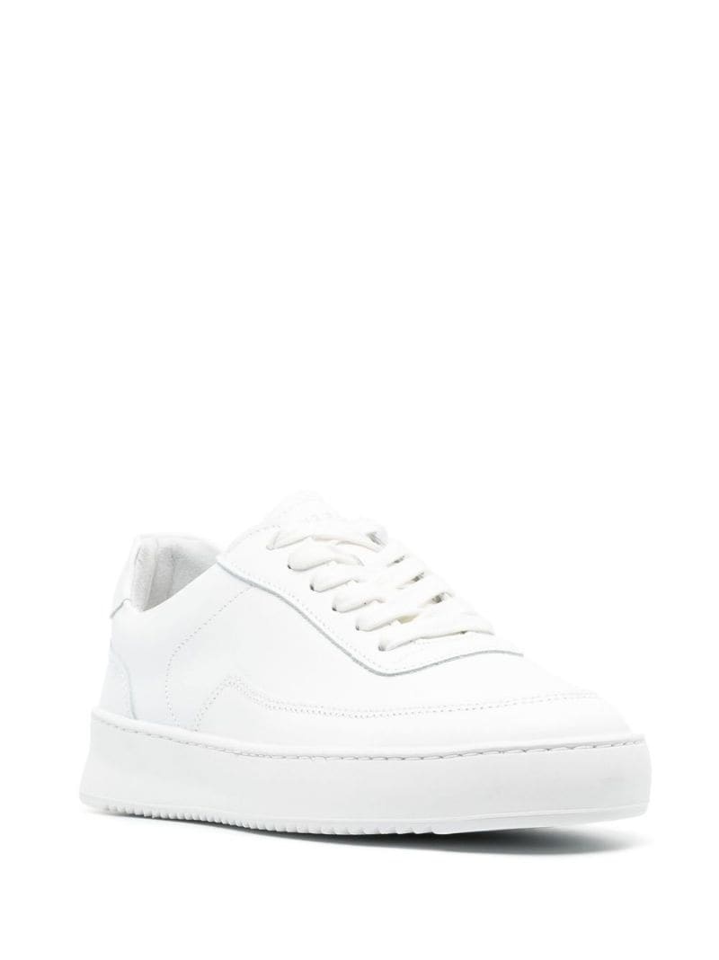 low-top leather sneakers - 2