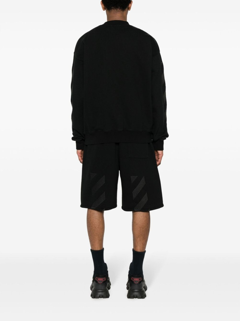 Off-White Diag-stripe cotton sweatshirt outlook