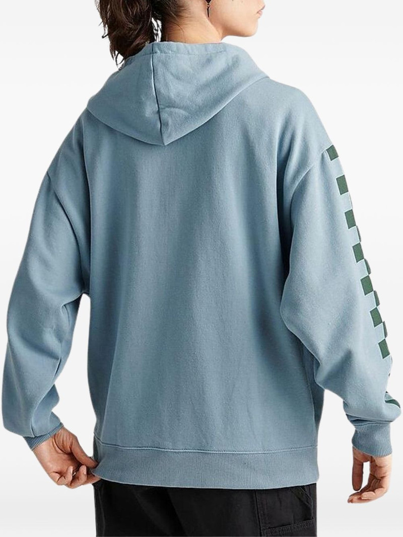 Vans checkerboard-detail zip-up hoodie outlook