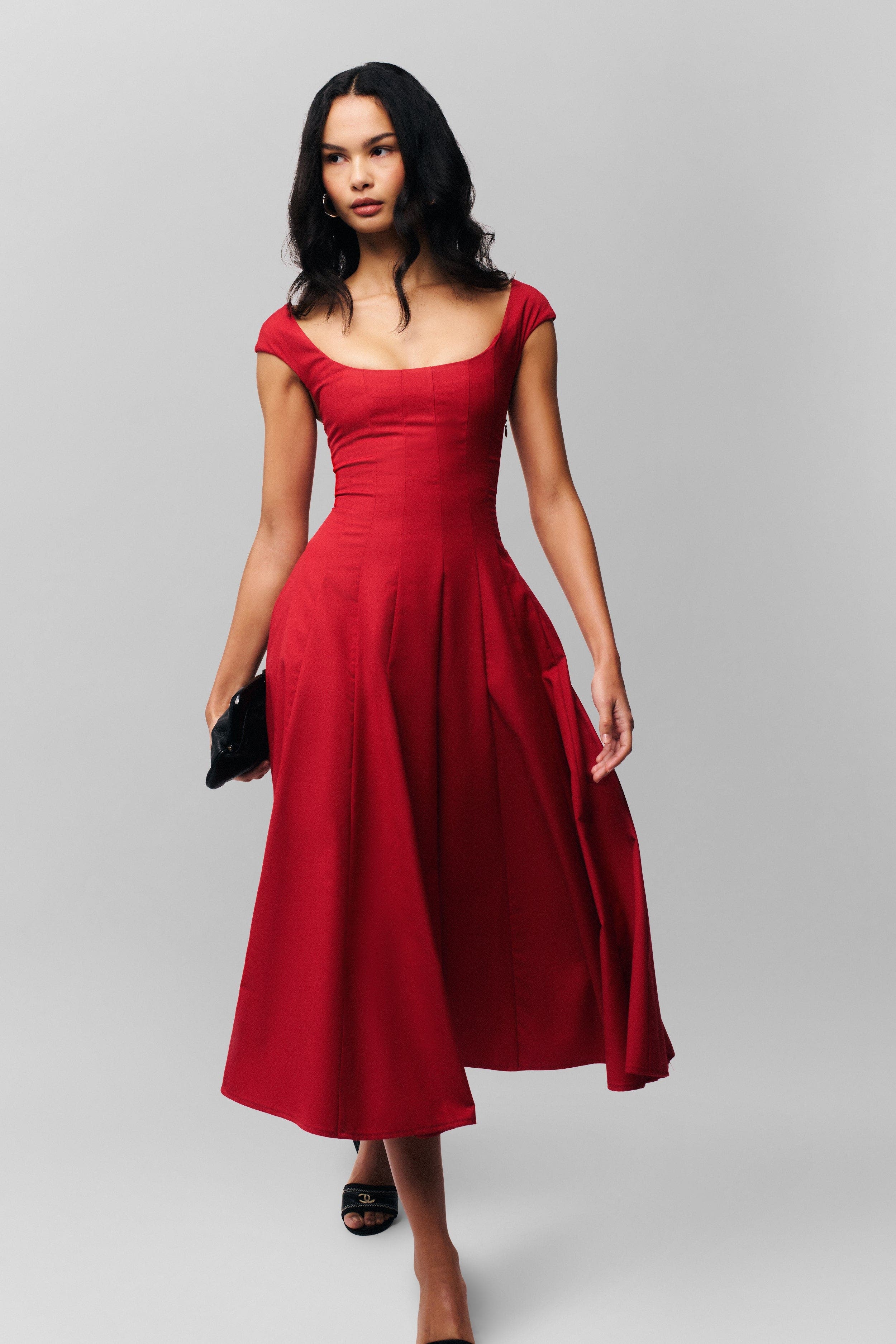 Guizio Leila Dress in Red Love at Nordstrom - 7