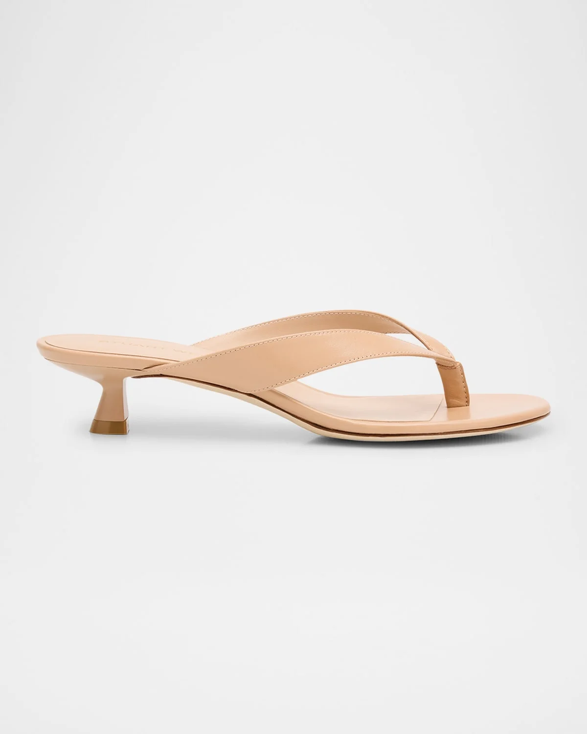 Rio Leather Kitten-Heel Thong 샌들 - 1