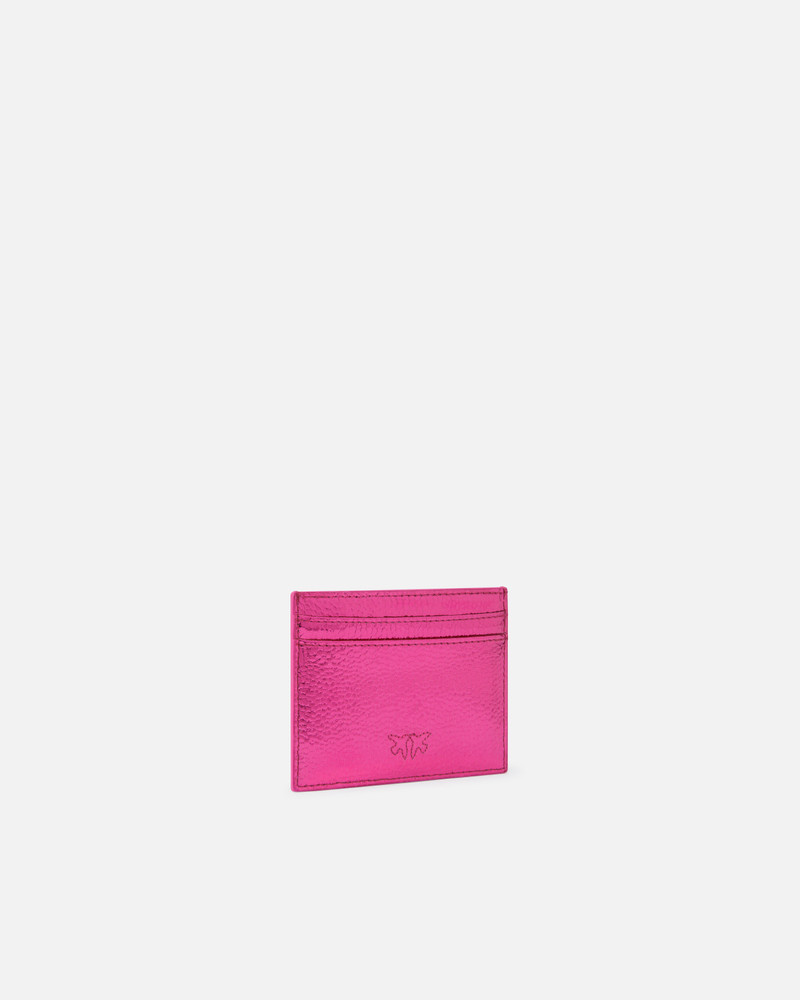 PINKO METALLIC LEATHER CARD HOLDER outlook