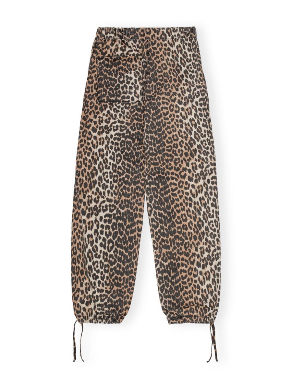 leopard-print drawstring trousers - 5