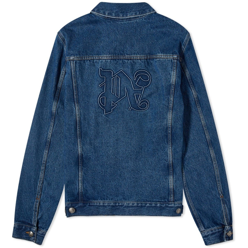 Palm Angels Palm Angels Stud Monogram Denim Jacket outlook