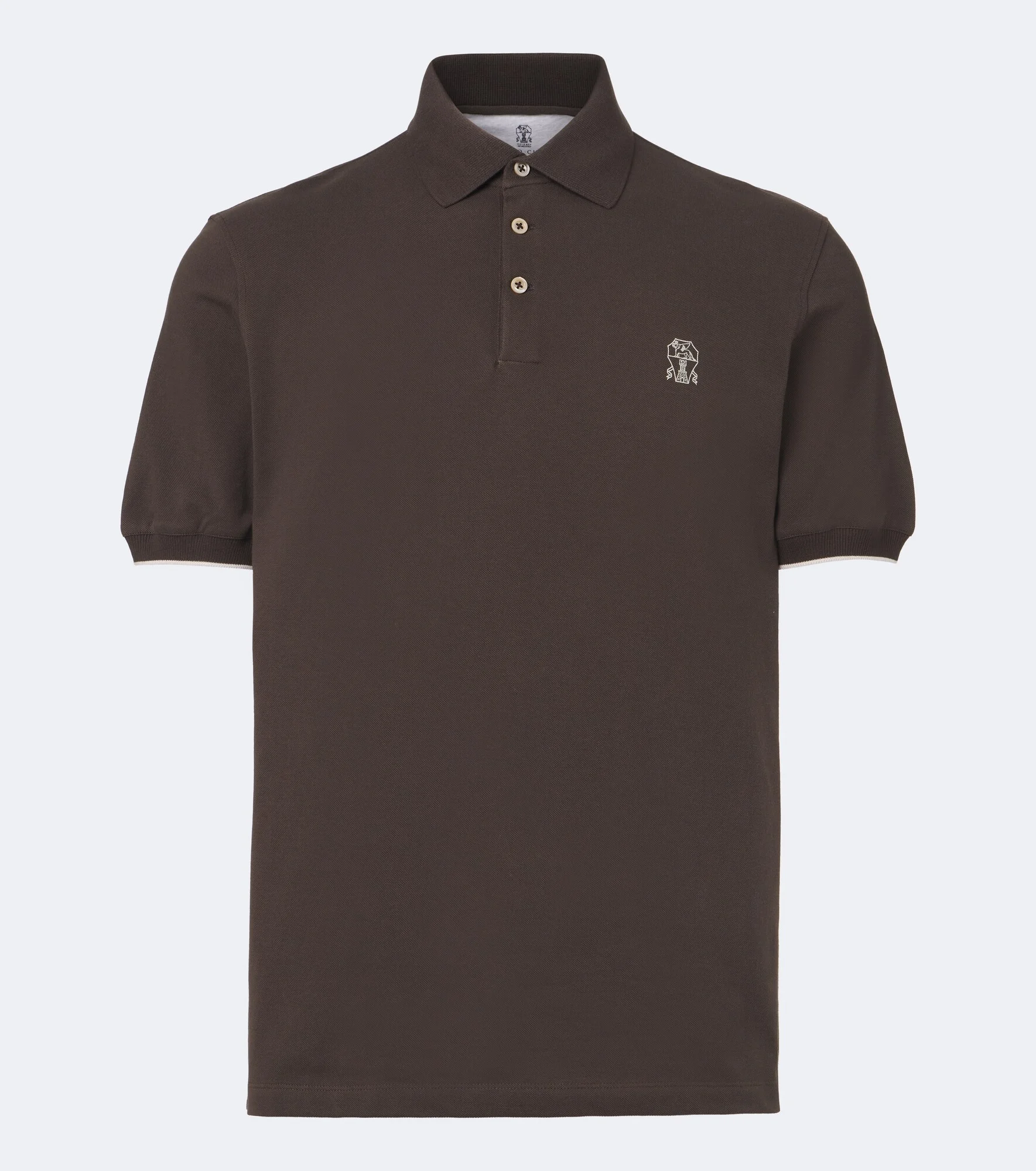 Logo cotton piqué polo shirt - 1