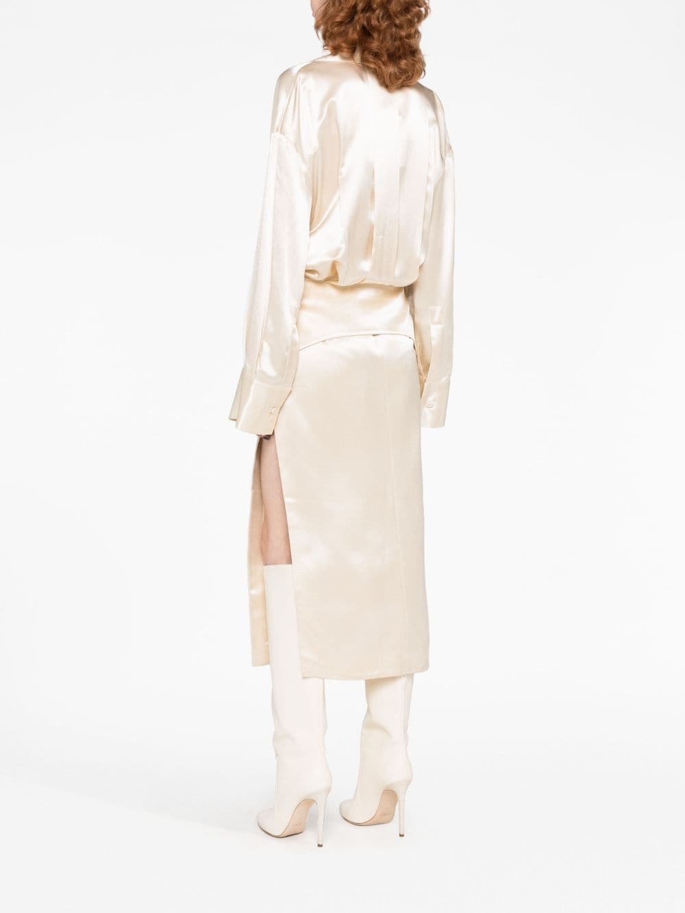 Charla satin shirtdress - 4
