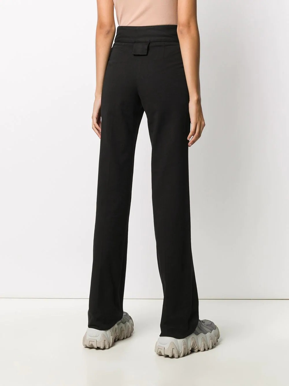 high-waist straight-leg trousers - 4