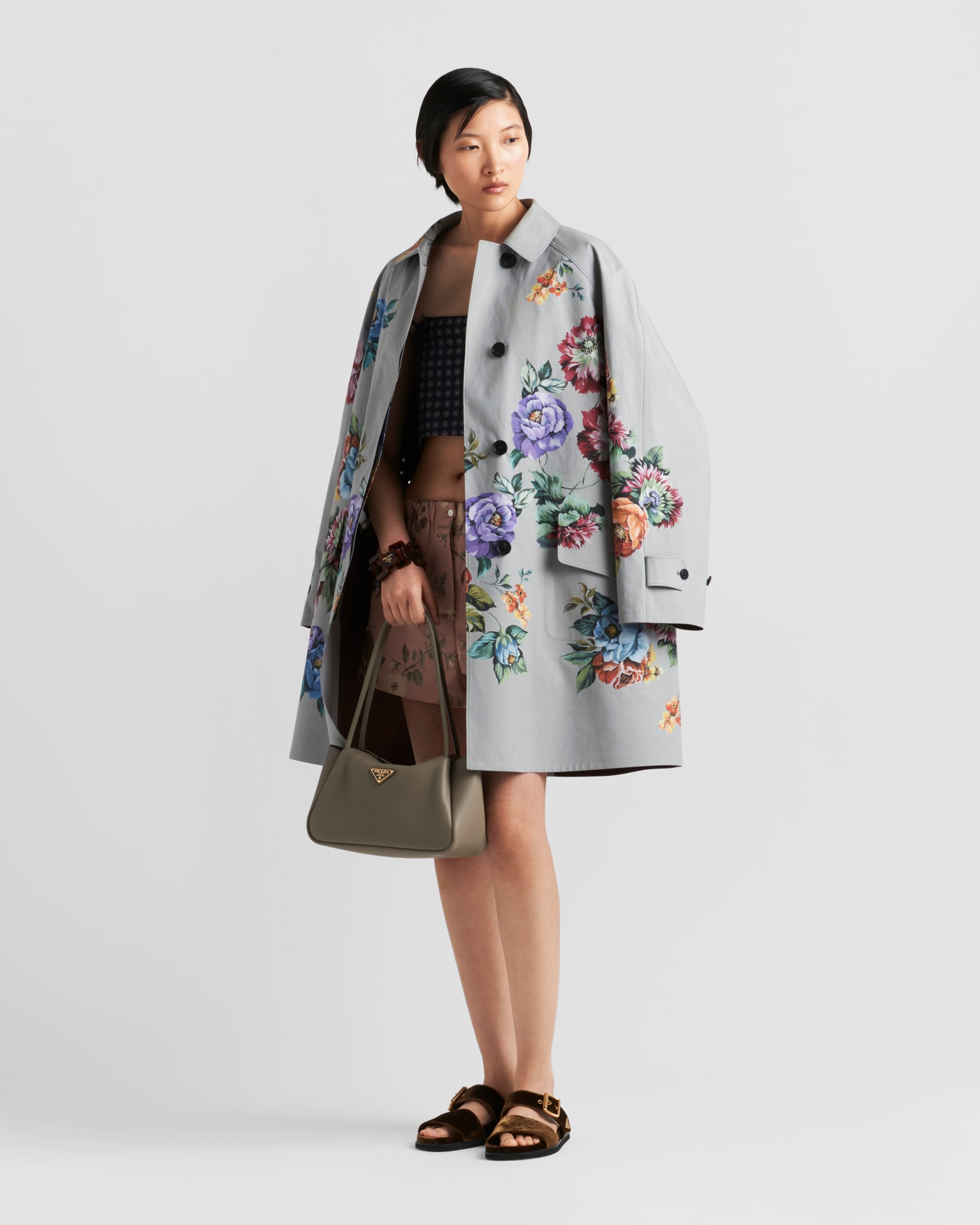 【関税込み】PRADA Printed cotton single-breasted coat Prada Printed cotton single-breasted coat | REVERSIBLE