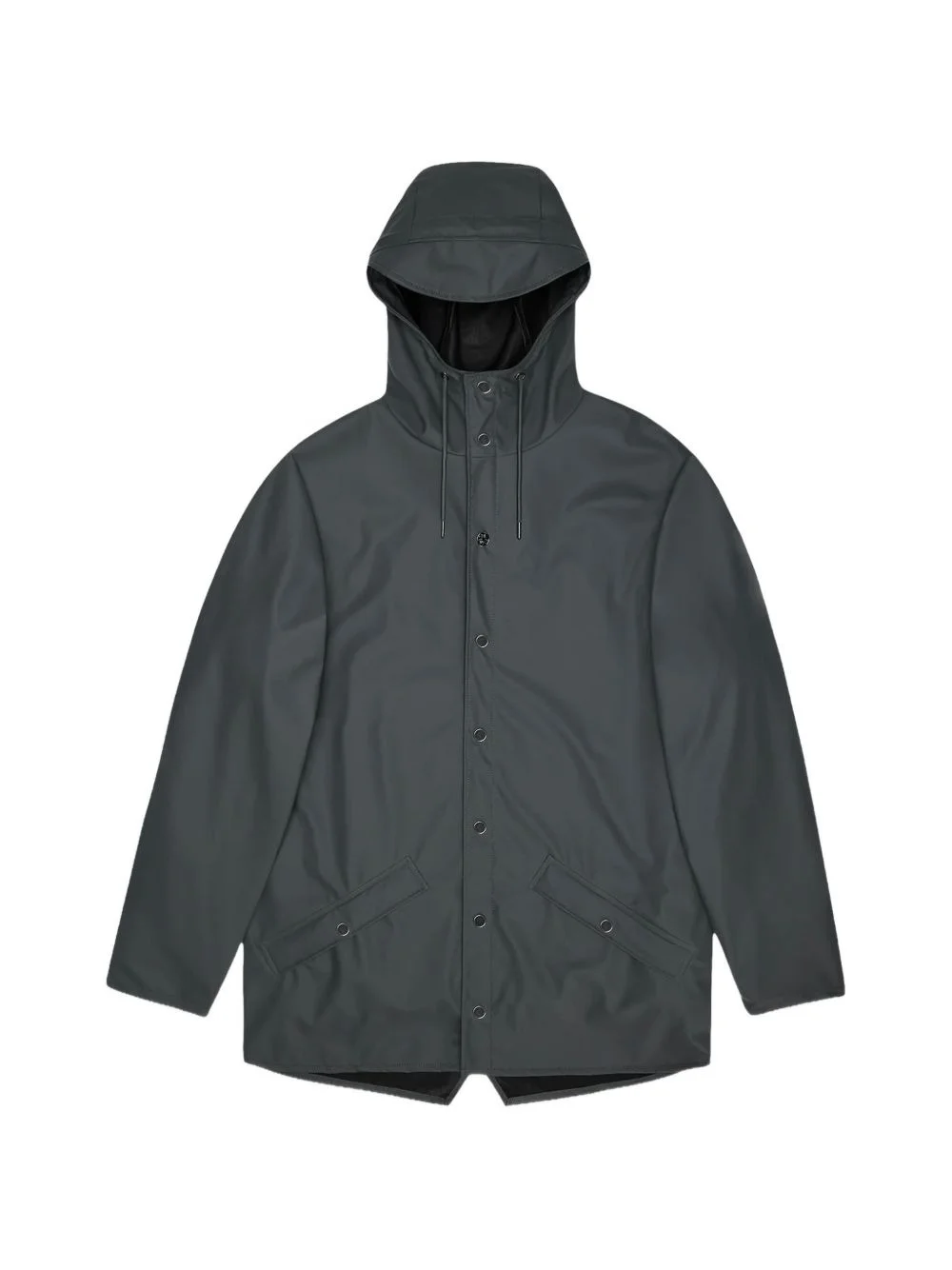 hooded fishtail-hem jacket - 1