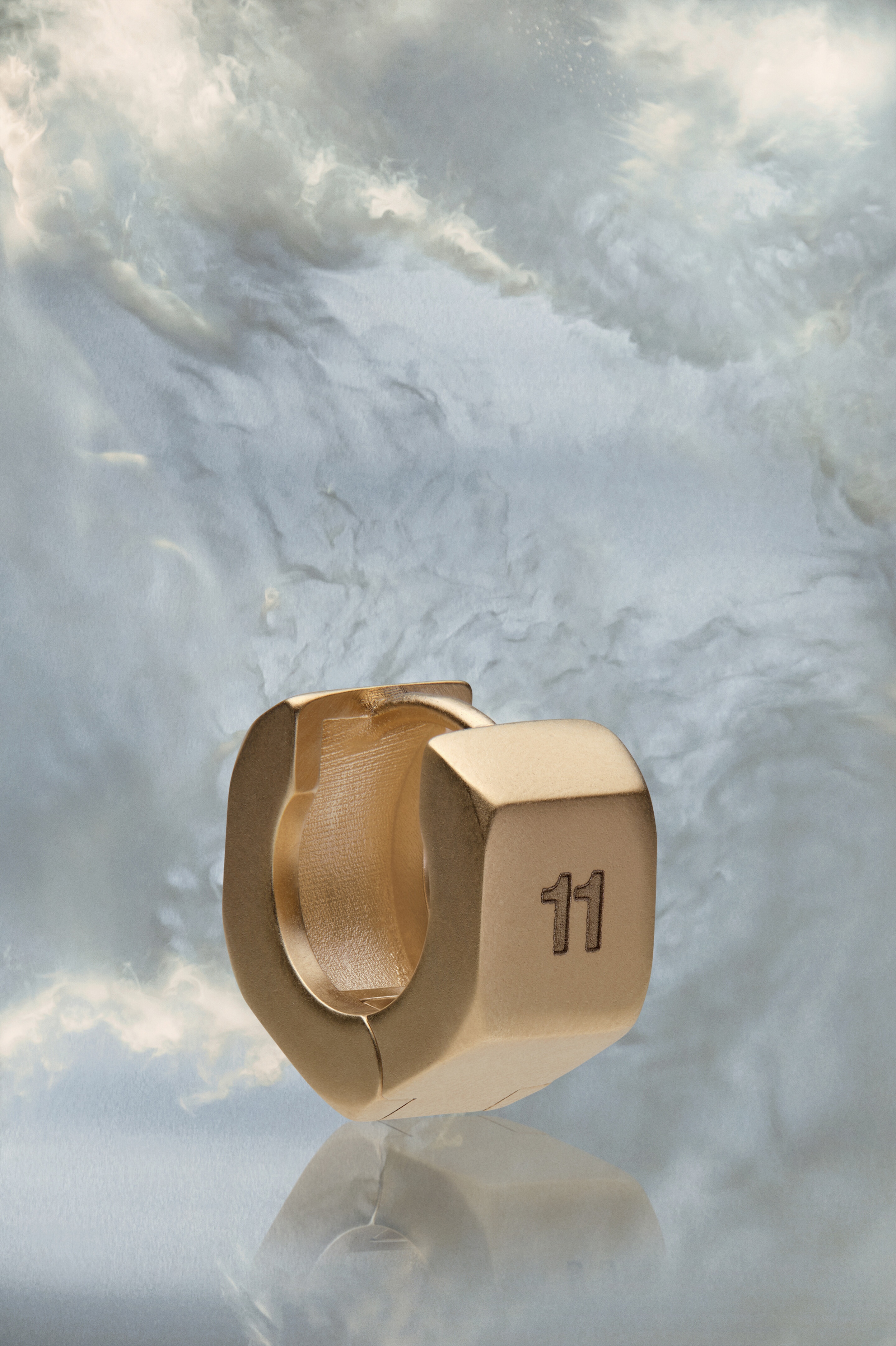 Bolt and nut hoop earring - 2