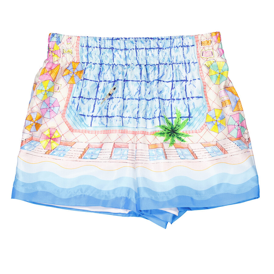 Casablanca Ladies Le Plongeon Silk Shorts - 5