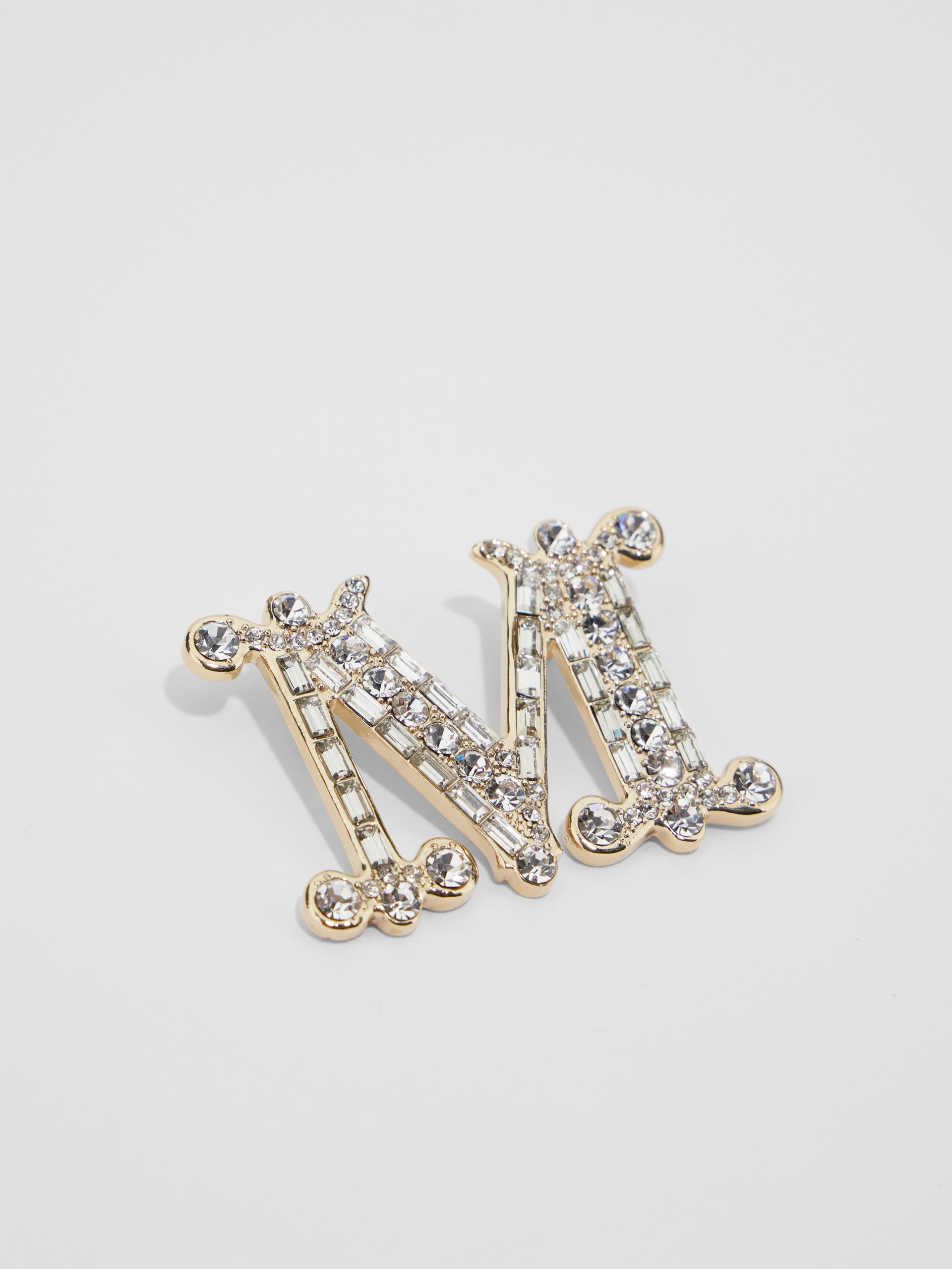 BATH2 Monogram brooch with crystals - 2