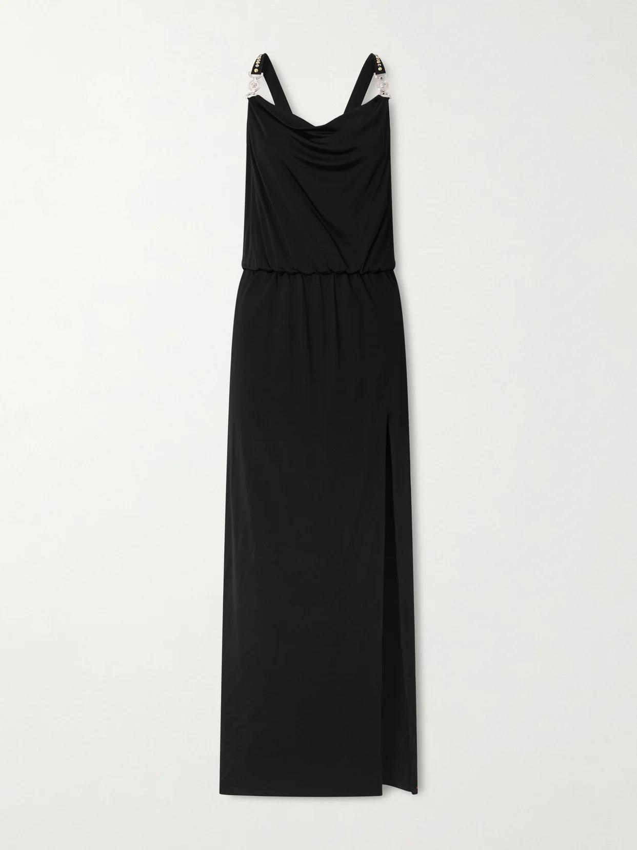 Embellished Draped Jersey Gown - 1