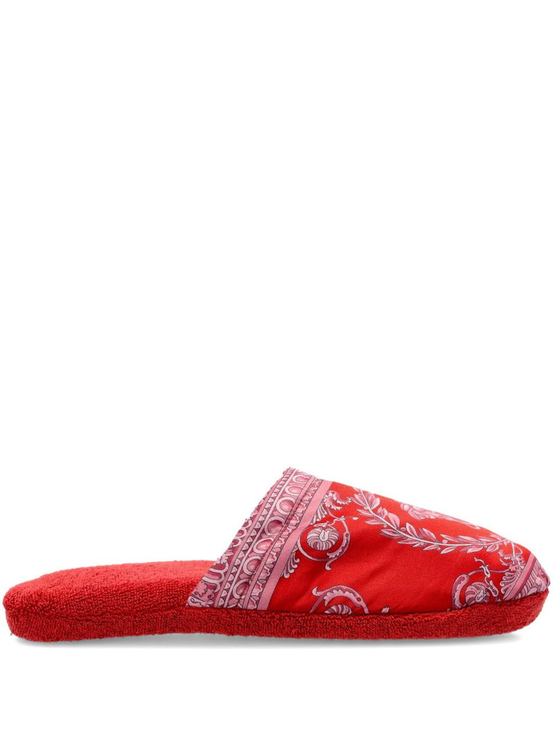 Barocco-print slippers 1