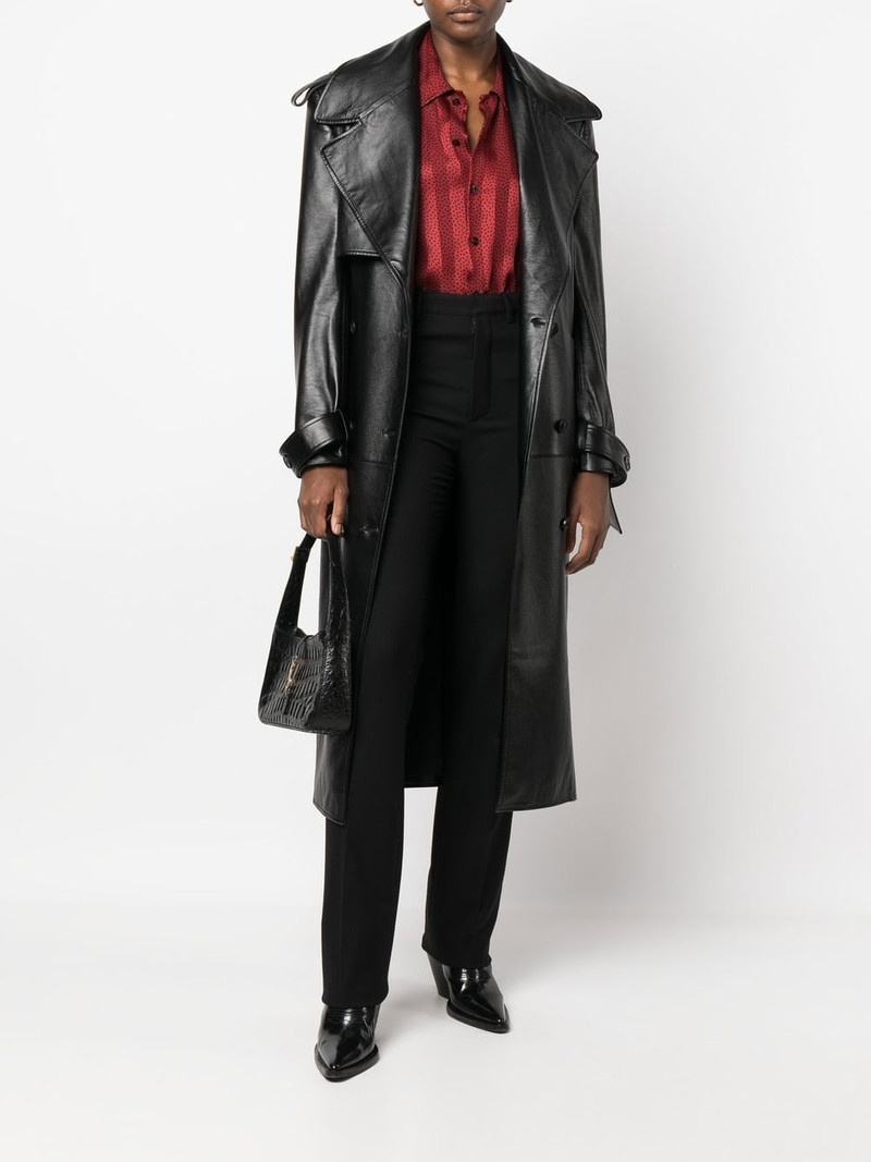 SAINT LAURENT straight-leg pants in striped wool outlook