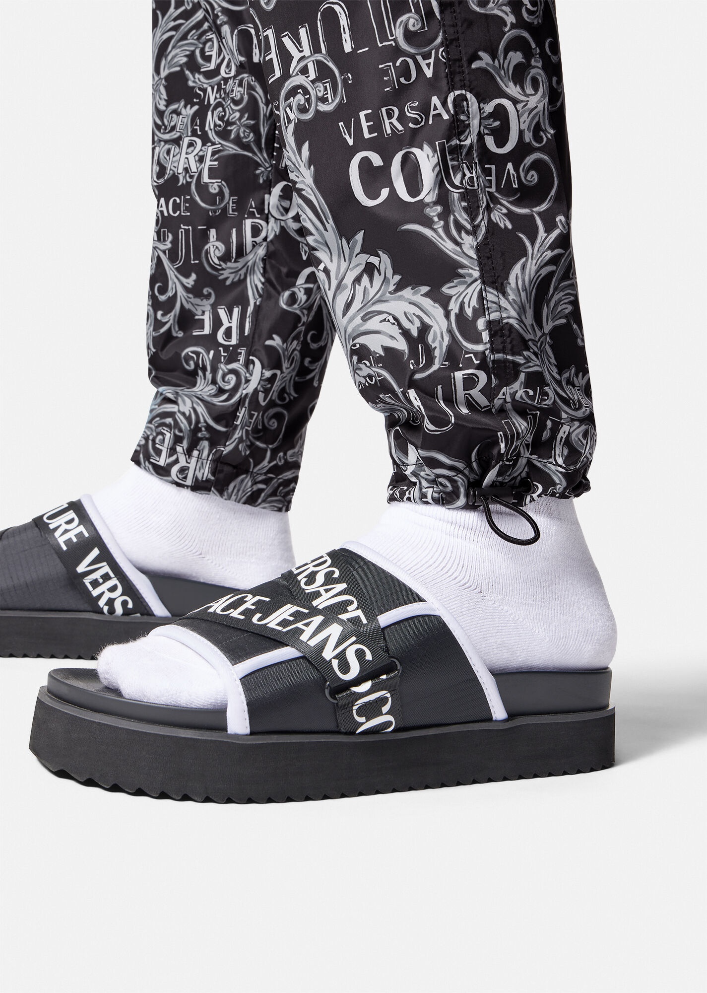 Logo Couture Drawstring Pants - 5