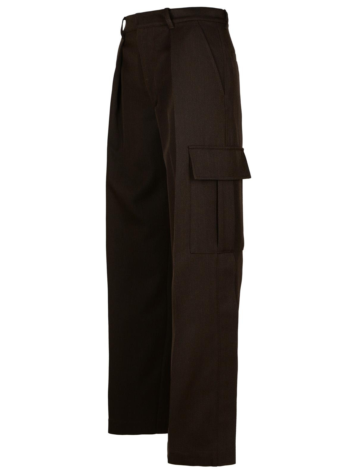 Burberry Brown Wool Cargo Pants Woman - 2