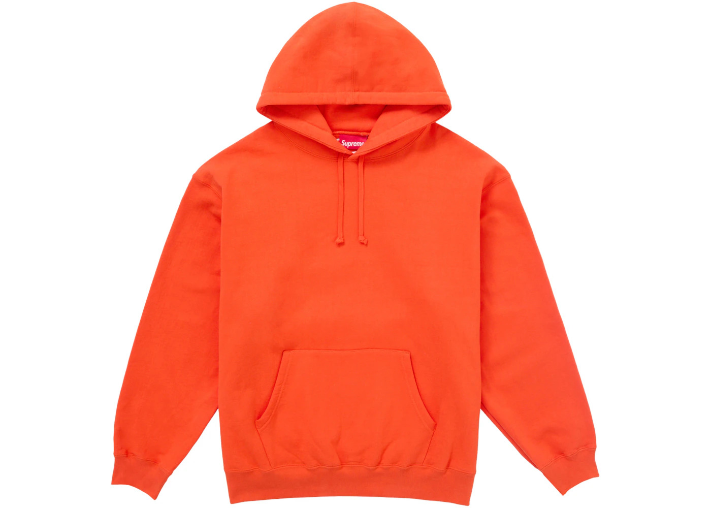 Supreme Satin Applique Hooded Sweatshirt FW24 Bright Orange - 2