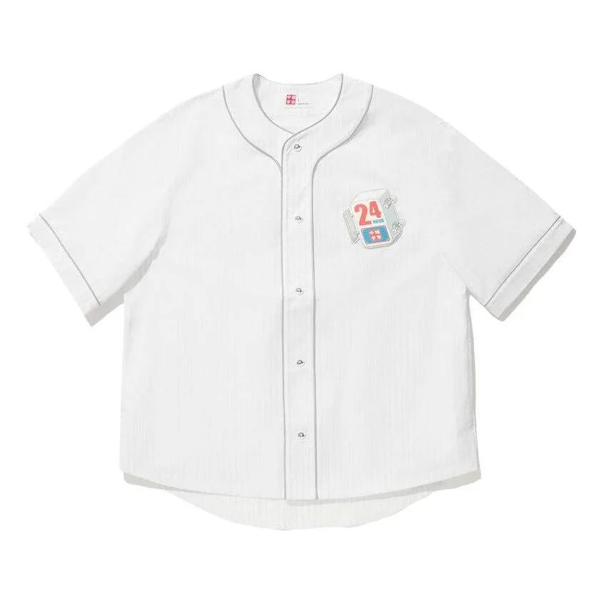 Li-Ning x Phil Hackett Graphic Baseball Shirt 'White' AFDU255-2 - 1