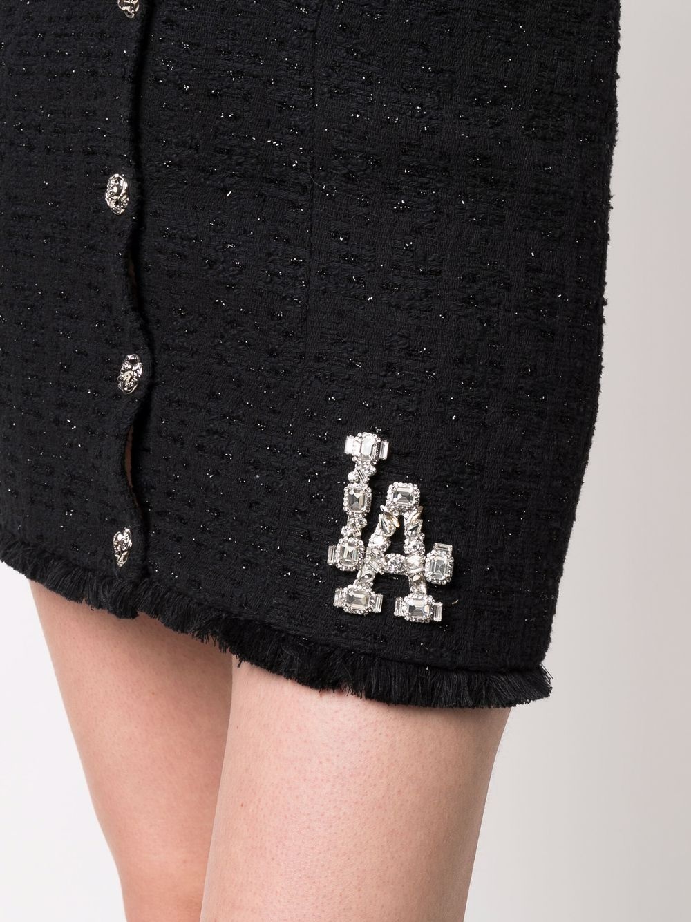 Crystal Skull tweed short skirt - 5