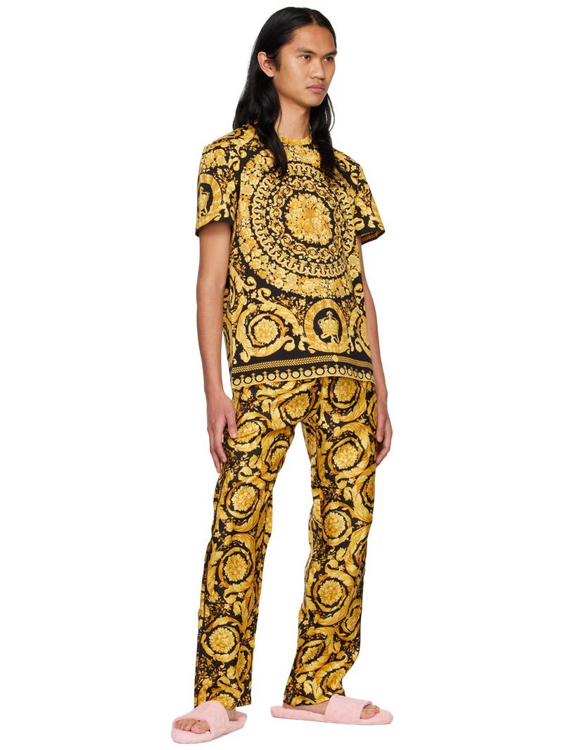 VERSACE Pink Jacquard Slippers outlook