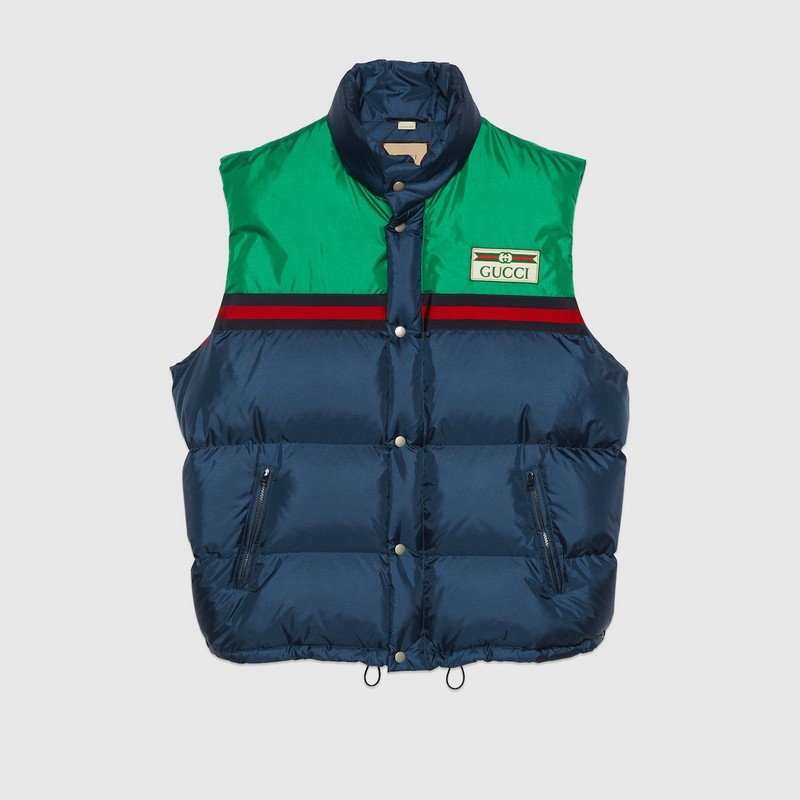 Nylon satin padded vest 1