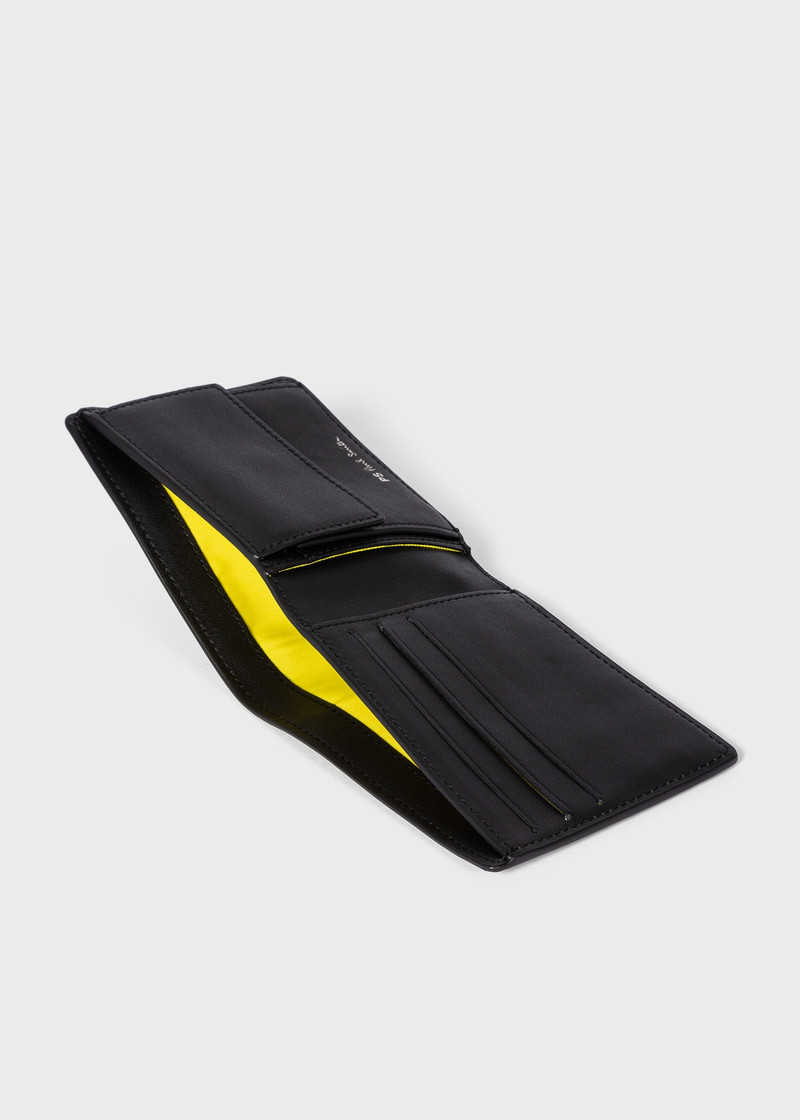 Black 'Zebra' Leather Billfold And Coin Wallet 3