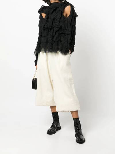 Comme Des Garçons cropped cotton palazzo trousers outlook