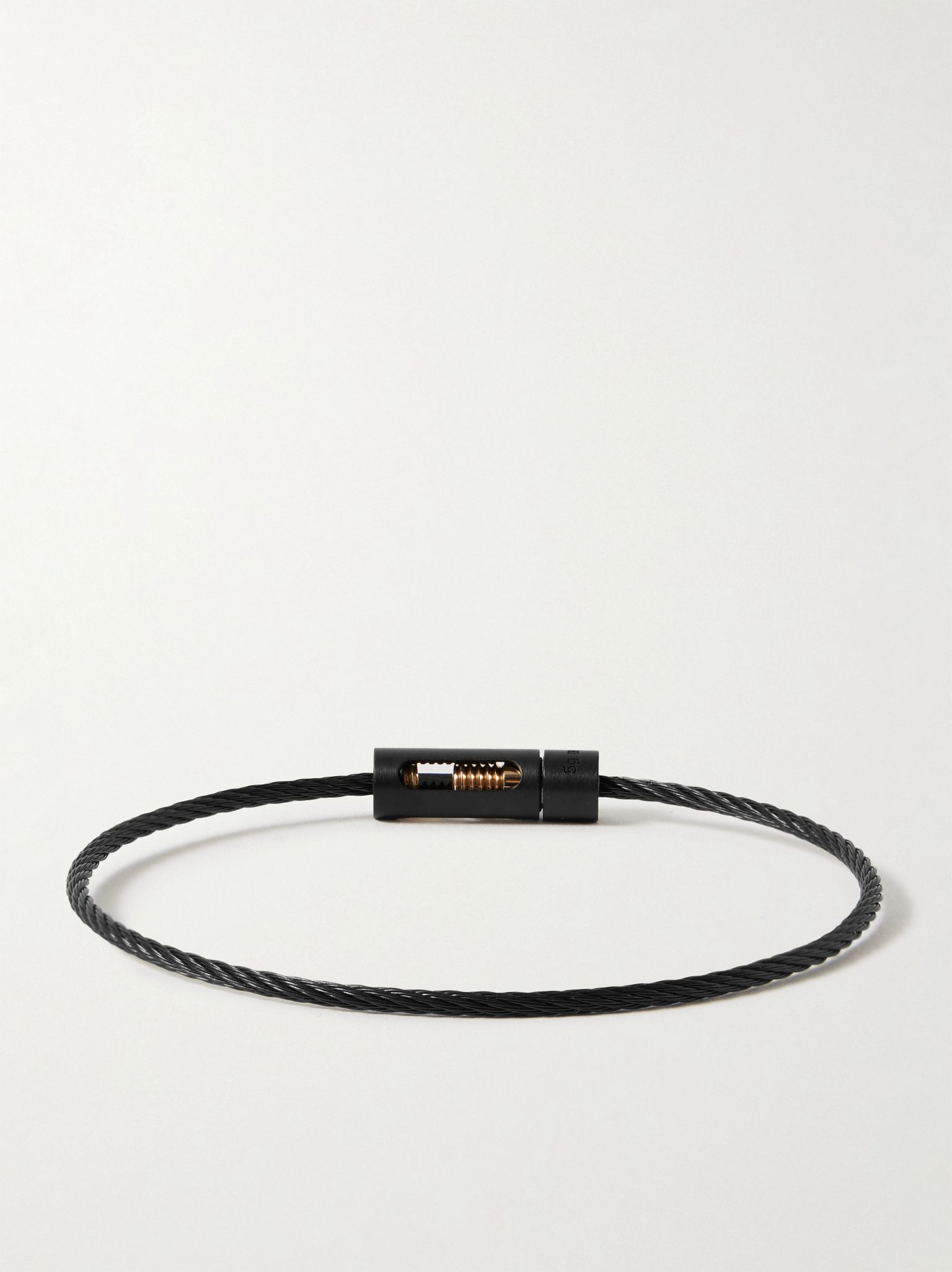 5g Recycled Titanium, Sterling Silver and 18-Karat Gold Bracelet Black - 3