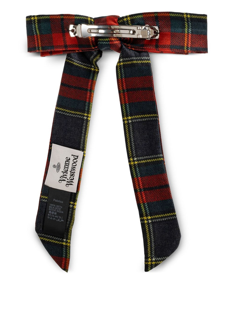 Vivienne Westwood tartan orb-detail hair accessory outlook