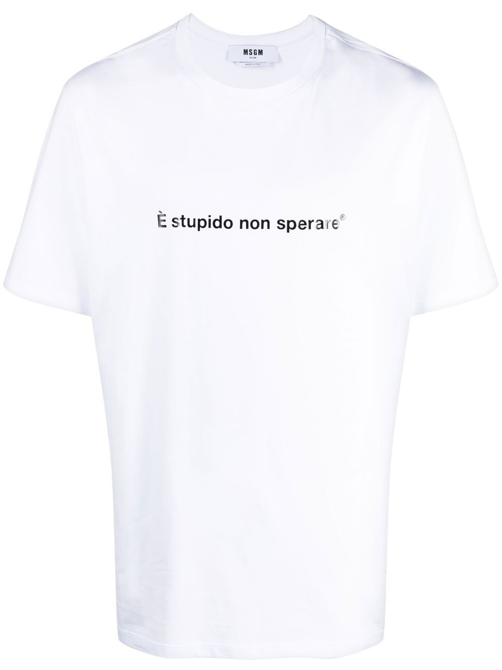 slogan-print cotton T-Shirt - 1