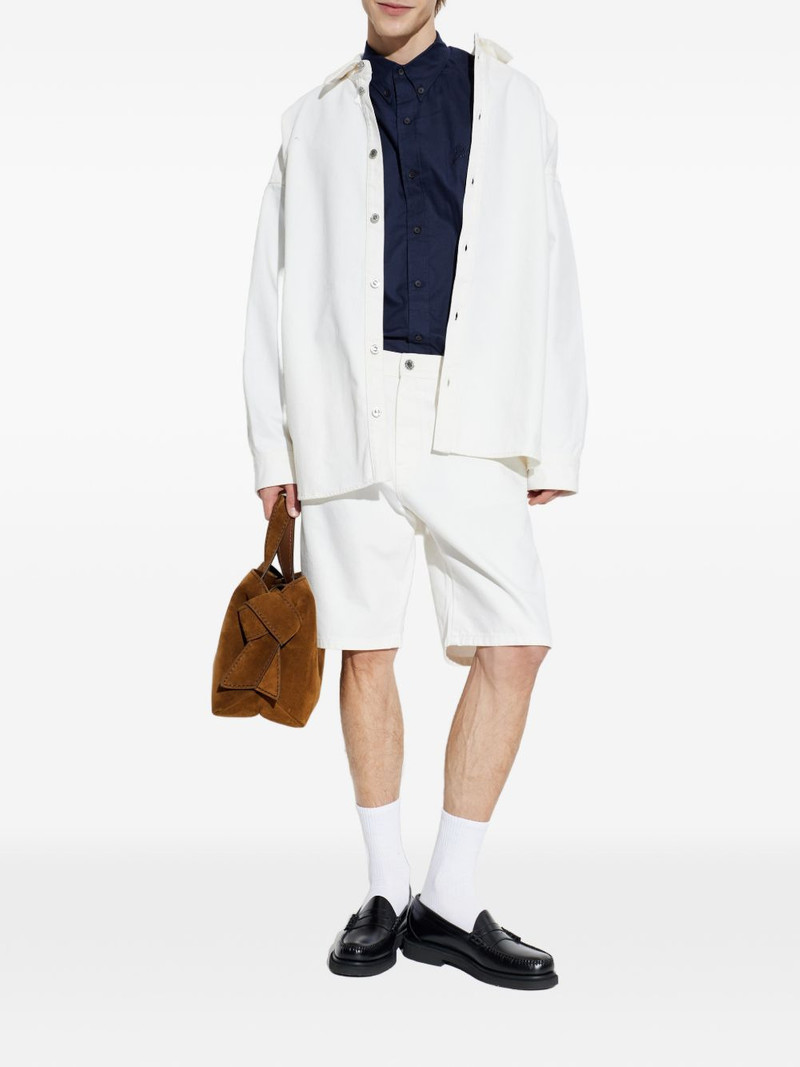 Balmain logo-patch denim shorts outlook